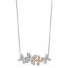 Discount 🛒 Unbranded 10k Rose Gold Over Silver 1/3 Carat T.W. Diamond Flower Necklace 💯