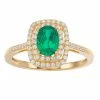 Best Pirce ✨ Unbranded 10k Gold Gemstone & 1/3 Carat T.W. Diamond Ring Emerald 🎁