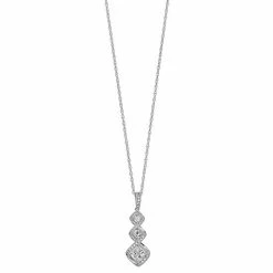 Outlet ✨ Unbranded 10k White Gold 3/8 Carat T.W. Diamond Drop Pendant Necklace ✨