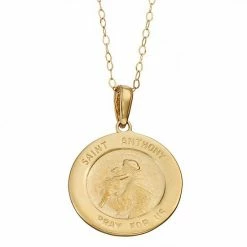 Best deal 🛒 Unbranded 14k Gold St. Anthony Medal Pendant Necklace 👏