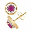 Cheapest 😀 Unbranded 10k Gold Ruby & 1/8 Carat T.W. Diamond Stud Earrings 🤩