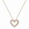 Cheap 😍 Unbranded 10k Rose Gold 1/5 Carat T.W. Diamond Heart Pendant Necklace 🧨