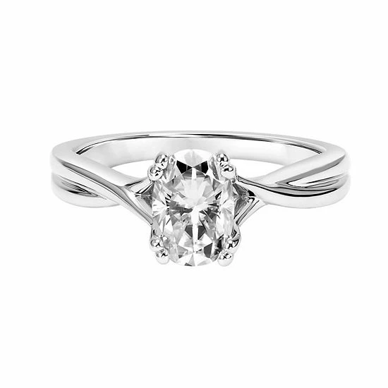 Top 10 ⌛ Unbranded Sterling Silver 1 Carat T.G.W. Lab-Created Moissanite Solitaire Engagement Ring ✔️