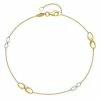 Outlet 👍 Unbranded 14k Gold Two-Tone Infinity Charms Anklet 🛒