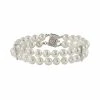 Discount 👍 Unbranded 14k White Gold Freshwater Cultured Pearl And Diamond Accent Multistrand Bracelet 🌟