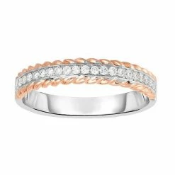 Best deal 🔔 Unbranded Two Tone 10k Gold 1/5 Carat T.W. Diamond Fashion Band 👏