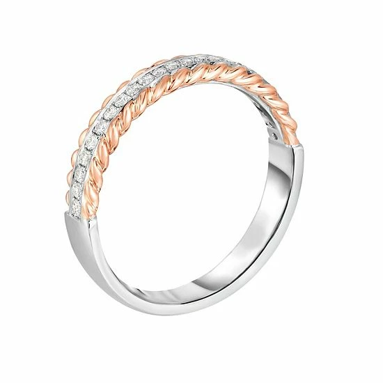 Best deal ๐ Unbranded Two Tone 10k Gold 1/5 Carat T.W. Diamond Fashion Band ๐ - Image 2