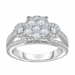 Best reviews of 🎉 Unbranded 14k White Gold 1 ¼ Carat T.W. Diamond Round Cluster Engagement Ring 😀