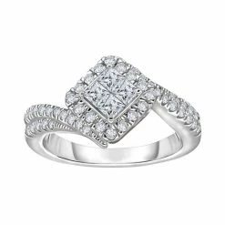 Top 10 👍 Unbranded 14k White Gold 5/8 Carat T.W. Diamond Bypass Engagement Ring 😀