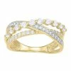 New 👏 Unbranded 10k Gold 3/4 Carat T.W. Diamond Crossover Ring 😉