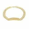 Cheap ❤️ Unbranded Men's 14k Gold Over Silver Diamond Accent ID Bracelet 😀
