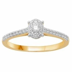 Wholesale 👍 Unbranded 10k Gold 1/4 Carat T.W. Diamond Oval Cluster Ring 😍