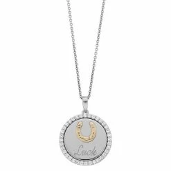 Promo 💯 Unbranded 10k Gold Over Sterling Silver "Luck" Pendant Necklace 🧨