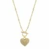 Flash Sale ⌛ Unbranded 10k Gold 1/4 Carat T.W. Diamond Heart, Open Circle, & Bar Necklace 🎉