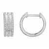 Cheapest 😍 Unbranded Sterling Silver 1/10 Carat T.W. Diamond Hoop Earrings 🔥