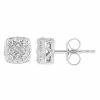 Promo 🧨 Unbranded 10k White Gold 3/8 Carat T.W. Diamond Cushion Earrings 🎉