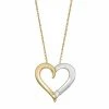 Discount 🎉 Unbranded 10k Gold Two Tone Diamond Heart Pendant Necklace 👏
