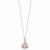Buy 🎉 Unbranded 10K Rose Gold Morganite & White Topaz Pendant Necklace 🤩