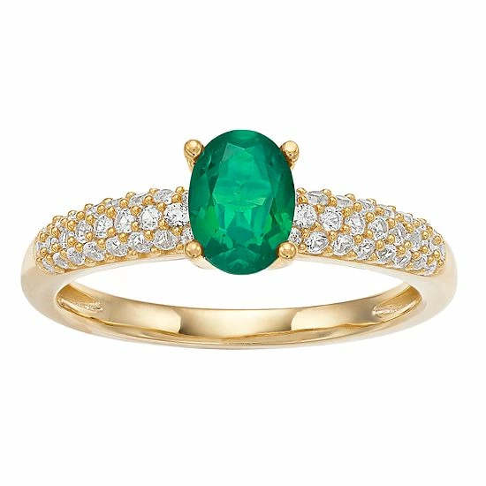 Hot Sale ๐งจ Unbranded 10k Gold Gemstone & 1/3 Carat T.W. Diamond Ring Emerald ๐ - Image 4