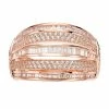 New 🤩 Unbranded 14k Rose Gold 1 Carat T.W. Diamond Multi Row Ring 🧨