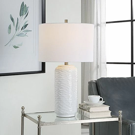 Best reviews of 🤩 Unbranded Ceramic Wavy Textured Table Lamp ✔️ - Image 2