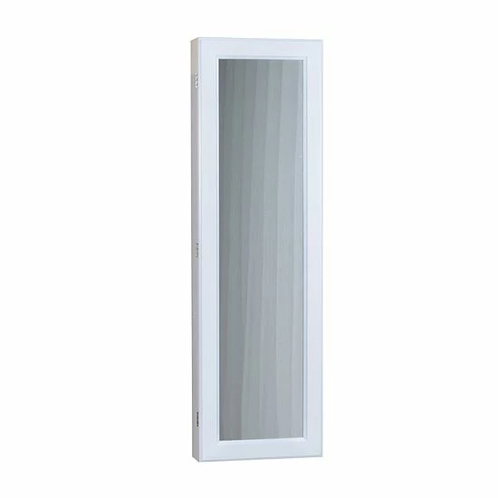 New 🔔 Unbranded Wall Mounted White Jewelry Mirror Armoire 🛒