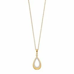 Buy 🌟 Unbranded 14k Gold Over Silver 1/5 Carat T.W. Diamond Teardrop Pendant ❤️