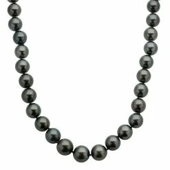 Promo 😍 Unbranded 18k White Gold Tahitian Cultured Pearl Necklace (10-12.5 Mm) - 18 In. 🎁
