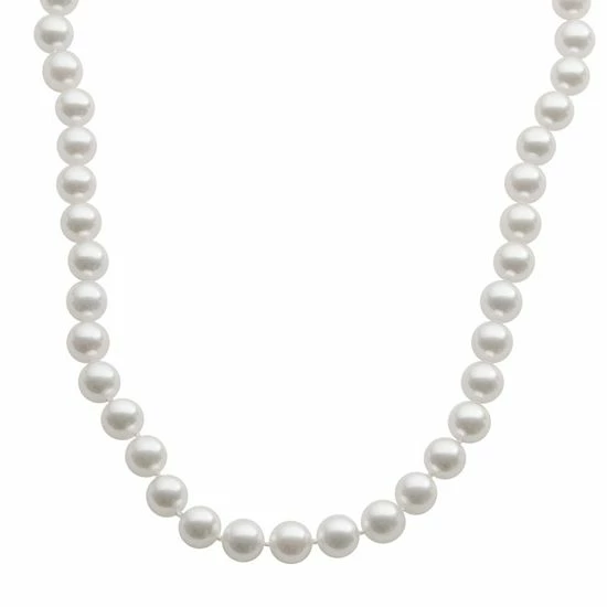 Best Pirce ๐ Unbranded 18k White Gold AA Akoya Cultured Pearl Necklace - 18 In. โญ