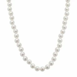 Budget 🔥 Unbranded 18k White Gold AA Akoya Cultured Pearl Necklace - 16 In. 🎉