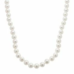 Best Sale 👍 Unbranded 18k White Gold AA Akoya Cultured Pearl Necklace - 18 In. 😀