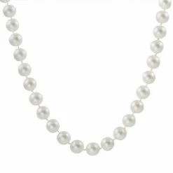 Cheapest 👍 Unbranded 18k White Gold 1/10-ct. T.W. Diamond And AAA Akoya Cultured Pearl Necklace ❤️