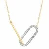 Coupon 😍 Unbranded 10k Gold 1/10 Carat T.W. Diamond Paper Clip Necklace ✔️
