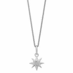 Cheap 🛒 Unbranded Sterling Silver Diamond Accent Star Pendant Necklace 🛒