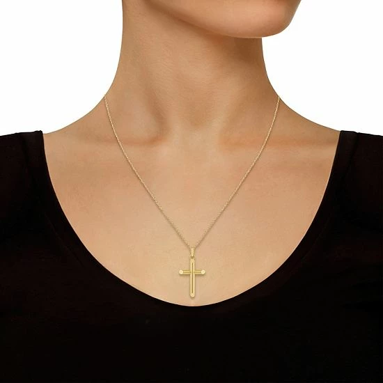 Hot Sale โ๏ธ Unbranded 14k Gold Cross Pendant Necklace ๐งจ - Image 3
