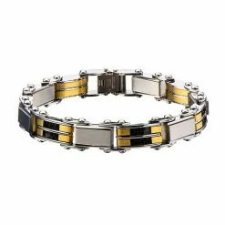 Best deal ⭐ Unbranded Men's Two Tone Stainless Steel Reversible Bracelet 😉