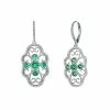Wholesale 🔔 Unbranded Sterling Silver Cubic Zirconia Leverback Filigree Earrings ❤️