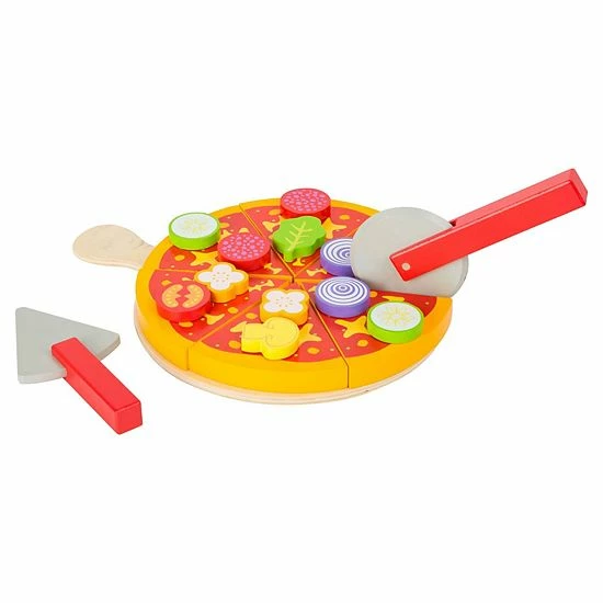 Best deal ❤️ Unbranded Small Foot Wooden Toys 21-Piece Pizza Cutting Playset ✨ - Image 4