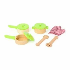 Budget 🌟 Unbranded Small Foot Wooden Toy Cooking Set 😍