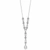 Promo 🤩 Unbranded Sterling Silver Lab-Created White Sapphire Linear Necklace ⌛