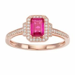 Best deal 👍 Unbranded 10k Rose Gold Ruby & 1/6 Carat T.W. Diamond Ring 💯