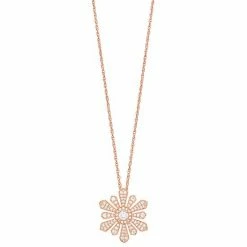Cheap 💯 Unbranded 10k Rose Gold 1/2 Carat T.W. Diamond Starburst Necklace 🥰