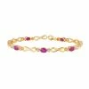 Cheap 😍 Unbranded 10k Gold Ruby & Diamond Accent Infinity Link Bracelet ✨