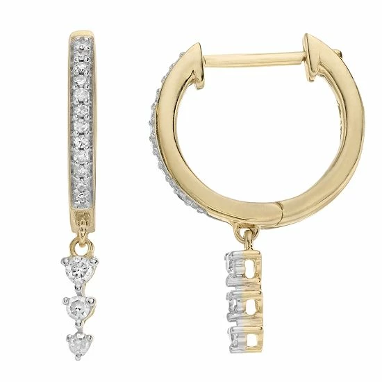 Cheap ๐งจ Unbranded 10k Gold 1/6 Carat T.W. Diamond Drop Earrings ๐