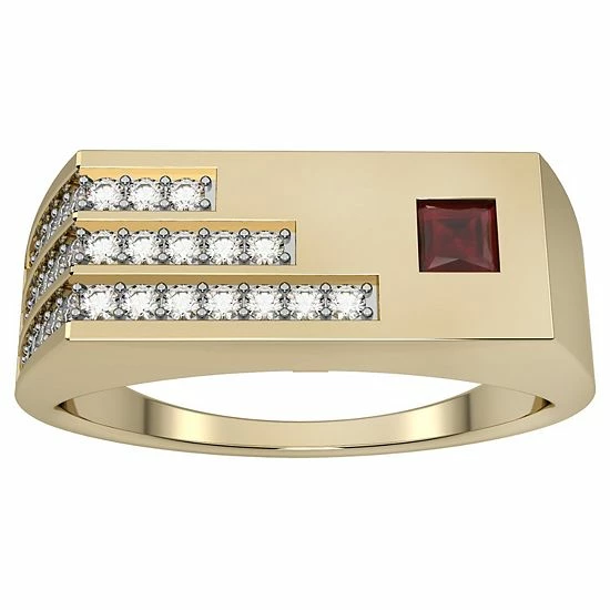 Best deal ๐ Unbranded Men's 10k Gold Ruby & Diamond Accent Ring โจ