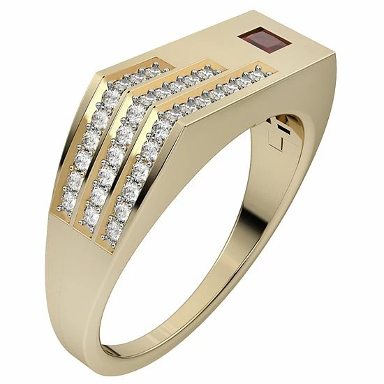Best deal ๐ Unbranded Men's 10k Gold Ruby & Diamond Accent Ring โจ - Image 2