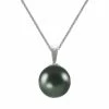 Brand new ✔️ Unbranded 18k White Gold 1/4-ct. T.W. Diamond And Tahitian Cultured Pearl Pendant ⭐