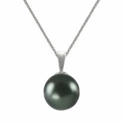 Brand new ✔️ Unbranded 18k White Gold 1/4-ct. T.W. Diamond And Tahitian Cultured Pearl Pendant ⭐