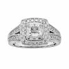 Promo 🔔 Unbranded 14k White Gold 1 1/2-ct. T.W. Cushion-Cut IGL Certified Diamond Frame Ring 🌟
