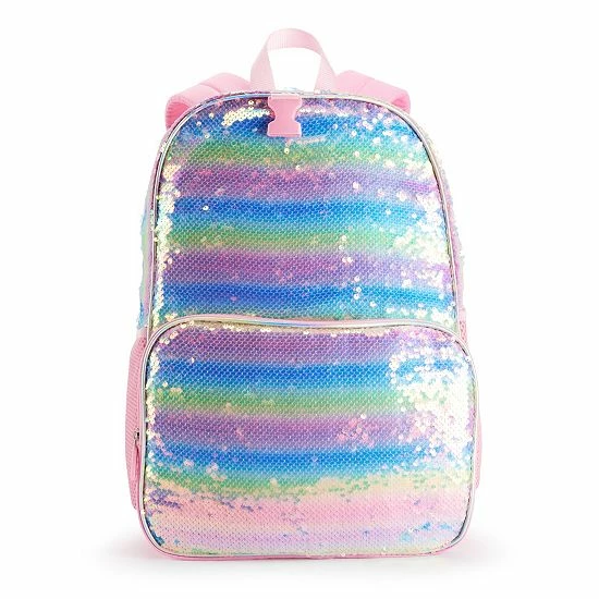 Best deal ๐ Unbranded Love @ First Sight Fashion Ombrรฉ Rainbow Sequin ๐ Backpack & Lunch Bag Set ๐ฏ - Image 2